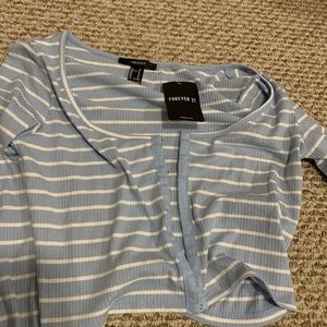 Light blue crop top